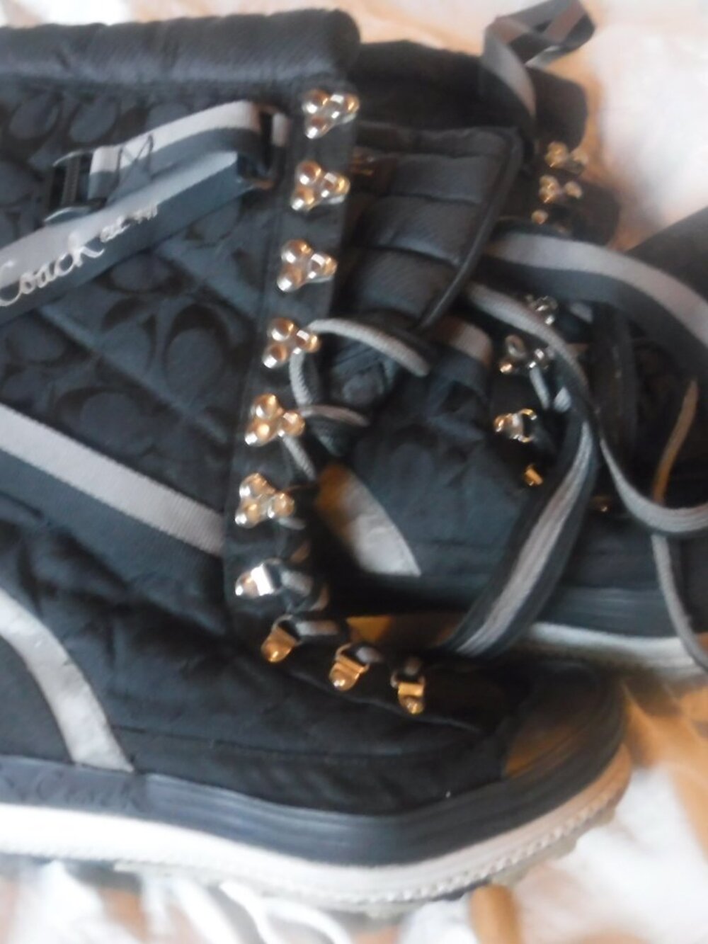 Coach Black Boots Womens Size 7 M Pre Owned
